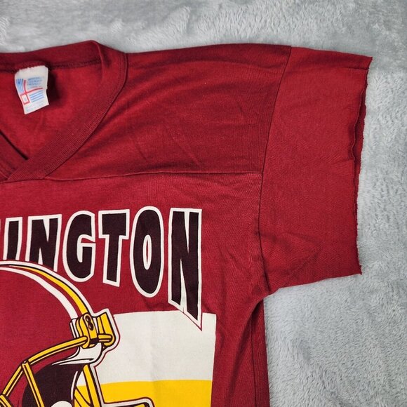 Vintage Washington Redskins Shirt Mens M V Neck Tee Garan USA Single Stitch READ - Picture 6 of 8